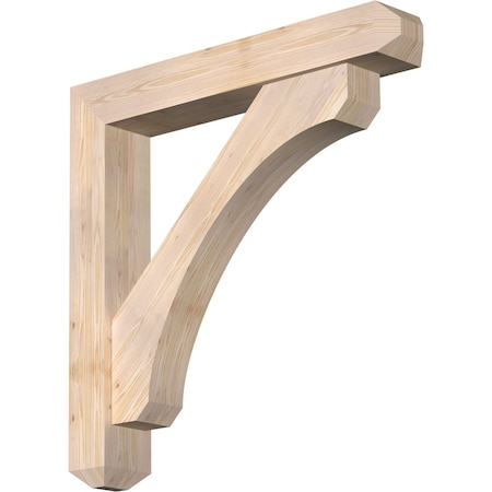 Ekena Millwork Legacy Craftsman Smooth Bracket w/ Offset Brace, Douglas Fir, 7 1/2"W x 46"D x 46"H BKT0806X46X46LEC04SDF